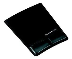 Podkładka pod mysz z podpórką pod nadgarstki, FELLOWES "Crystals", czarna